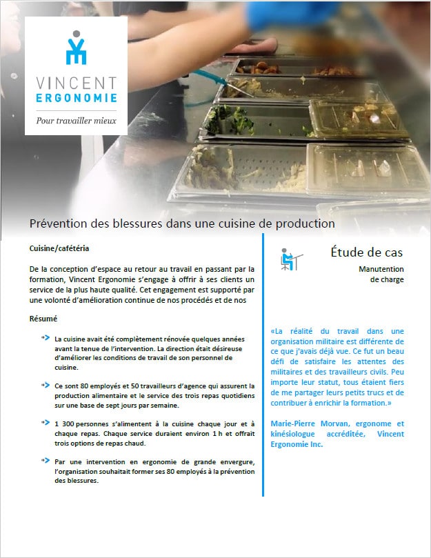 Prévention des blessures dans une cuisine de production 1 edec cuisine